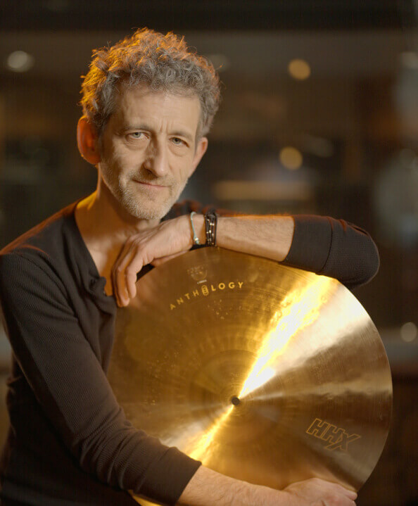 jojo maye holding hhx anthology cymbal